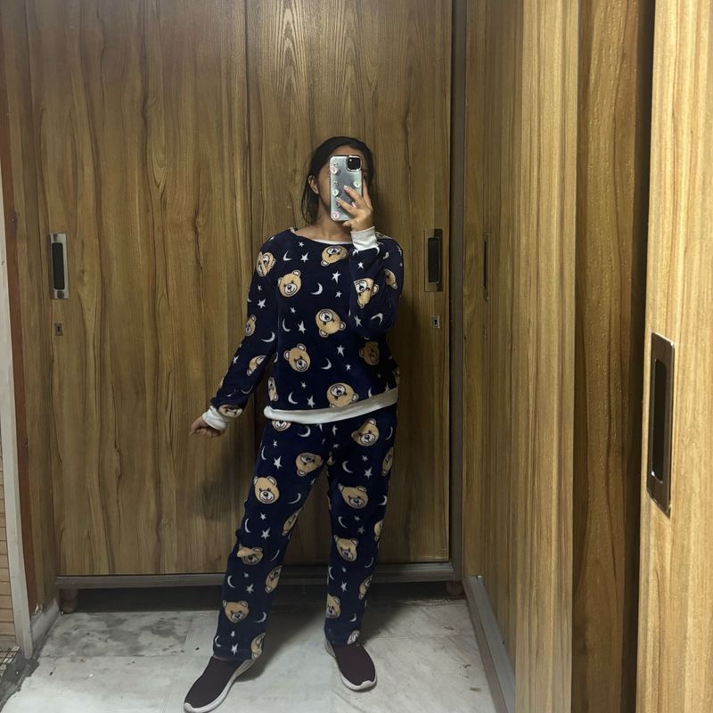 Teddy Bear Print Pajama Set