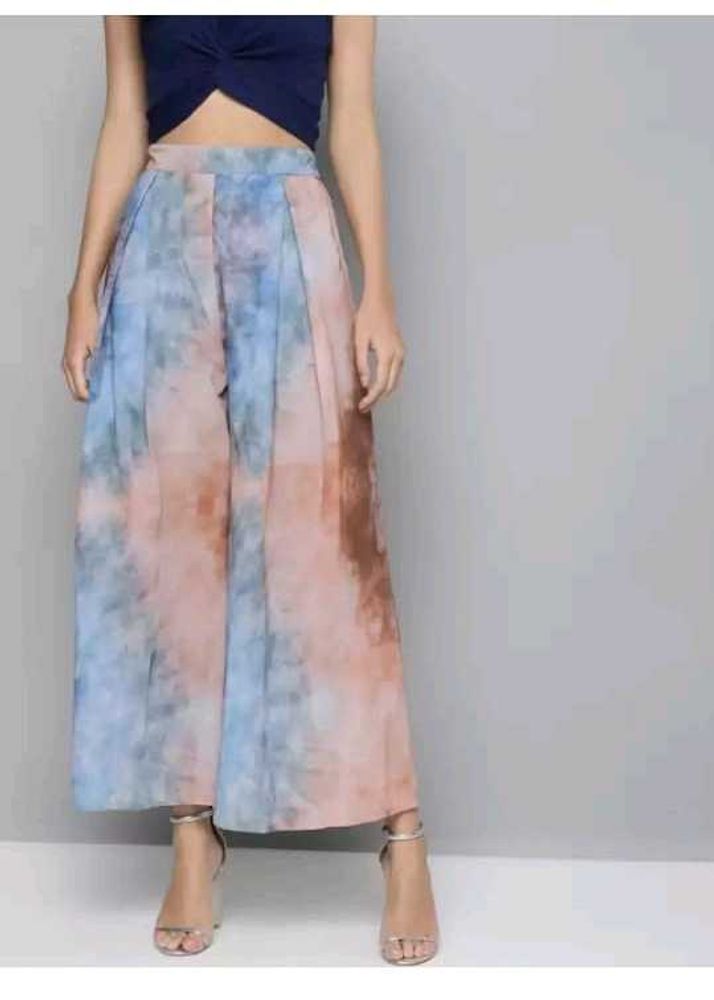 SASSAFRAS Tie-Dye Wide-Leg Palazzo Pants