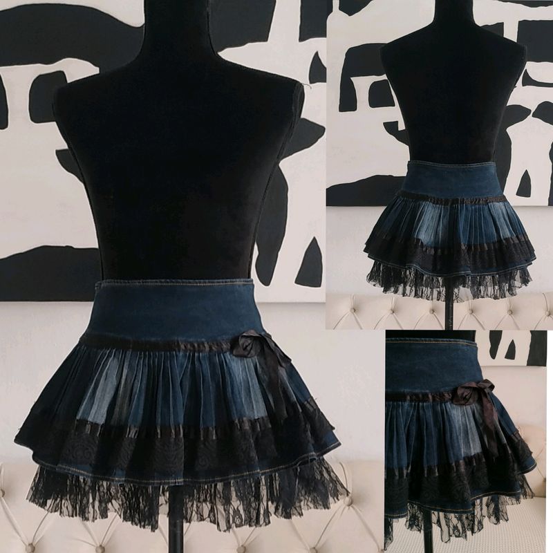 Y2k Denim Mini Skirt