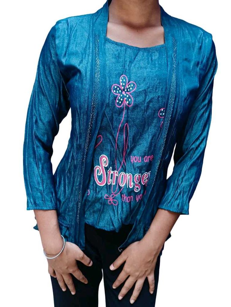 Stylish Navy 💙 Blue Top For Daily Wear 😀