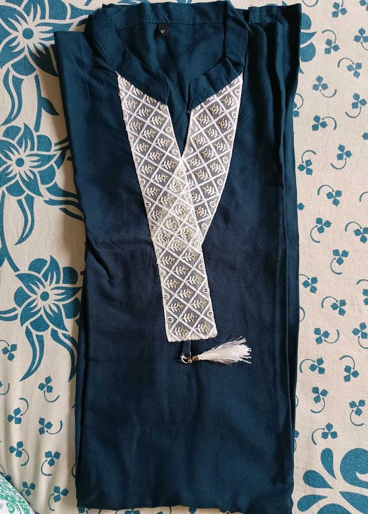 Blue Rayon Long Kurti