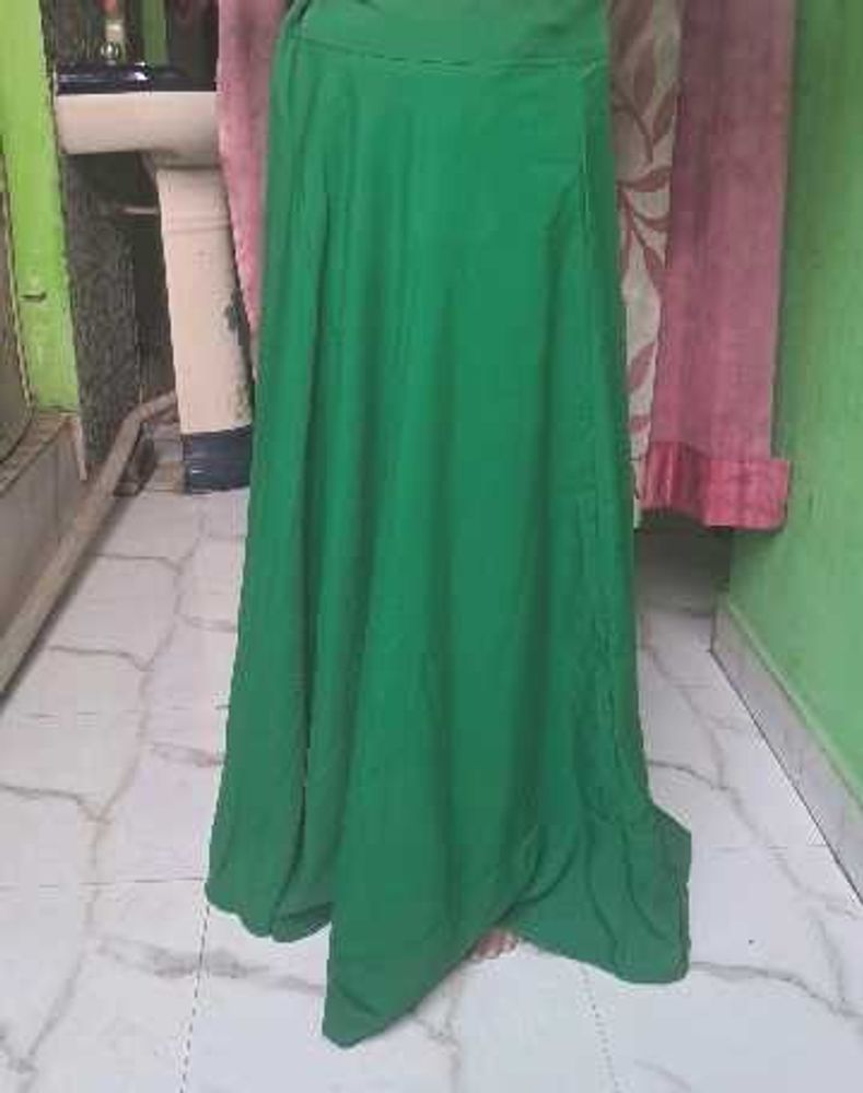 Elegant Green Ethnic Skirt