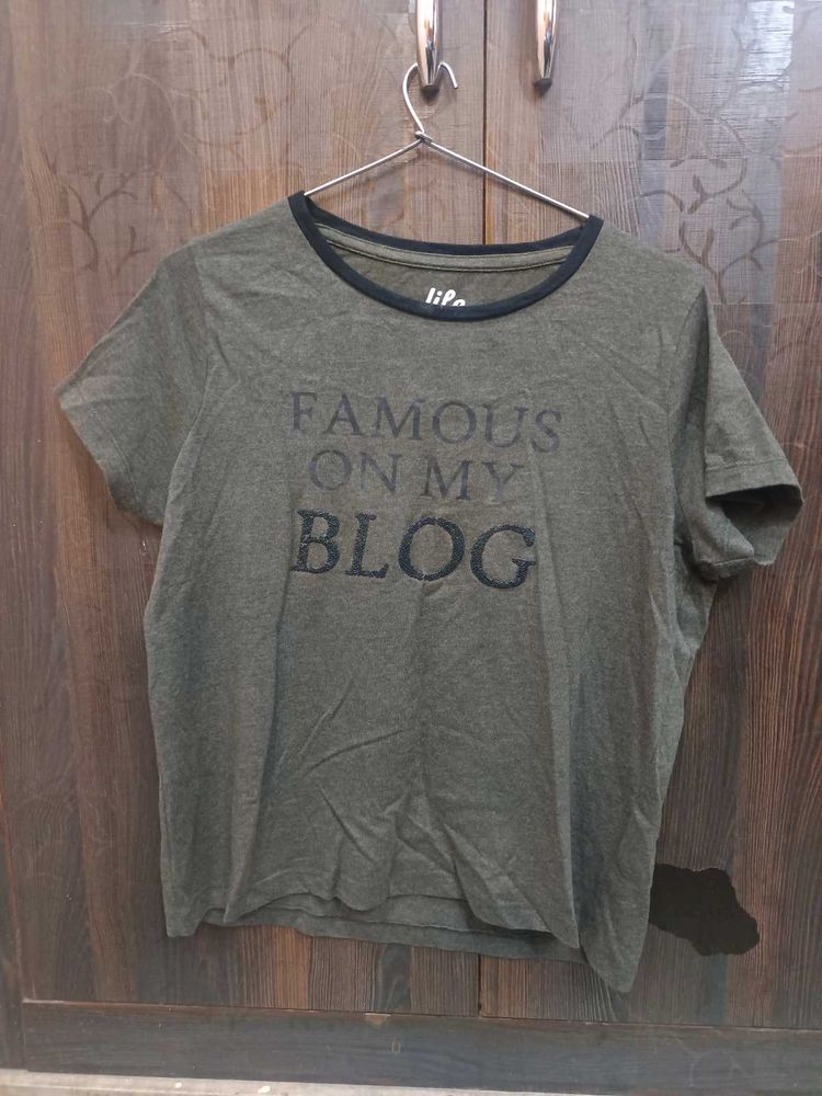 Olive Green Graphic Tee
