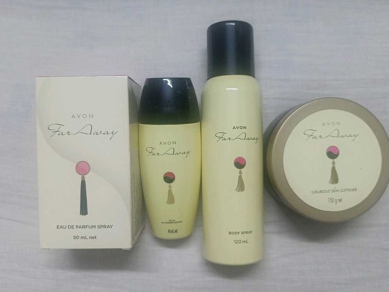Avon Brand New Perfumed Set Of 4 FAR AWAY