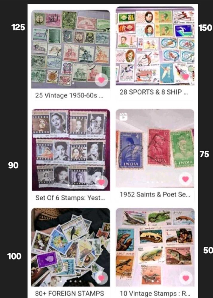 235 Vintage Stamps