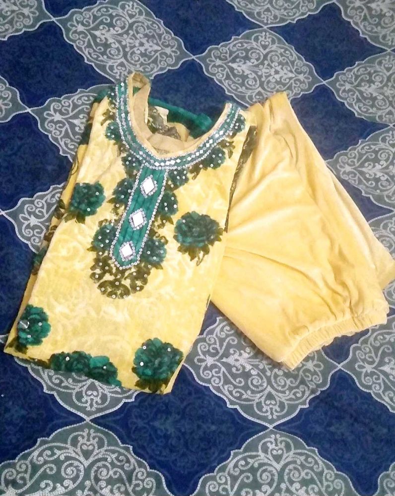 Soft Velvet Kurta Set