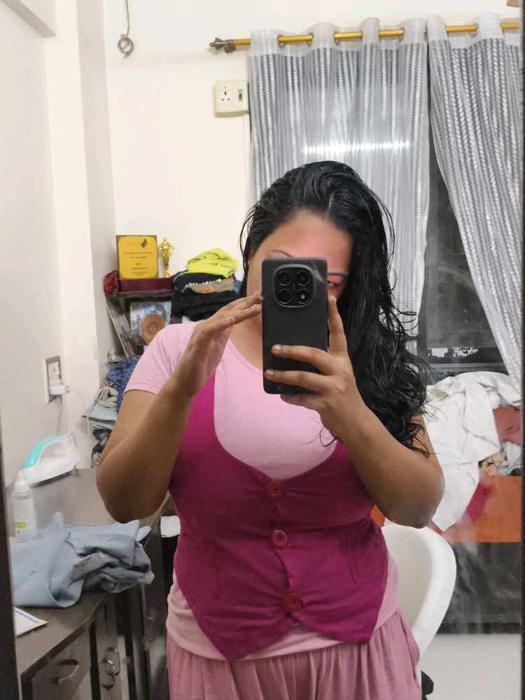 Combo &#34;Baby Pink Tee &amp; Fitted Jacket&#34;