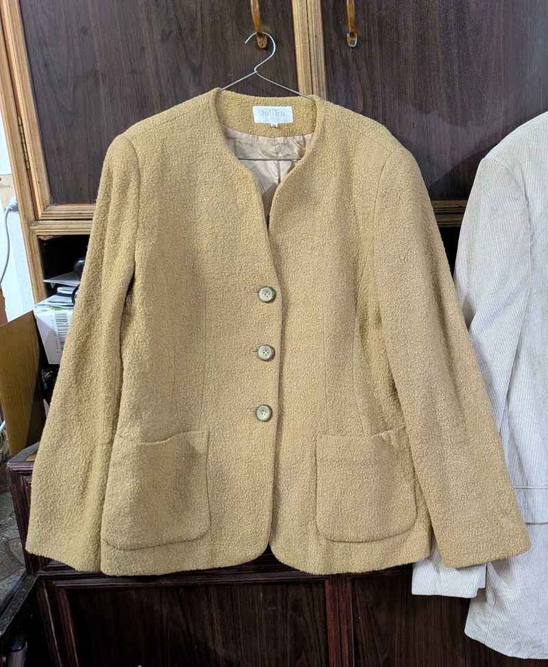 Vintage Button-Down boucle Jacket