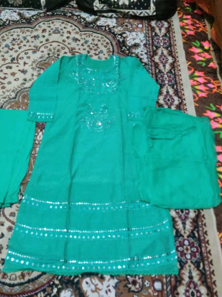 Green Kurta Set