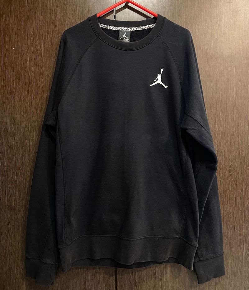 Nike Jordan Black Logo Embroidered Sweatshirt