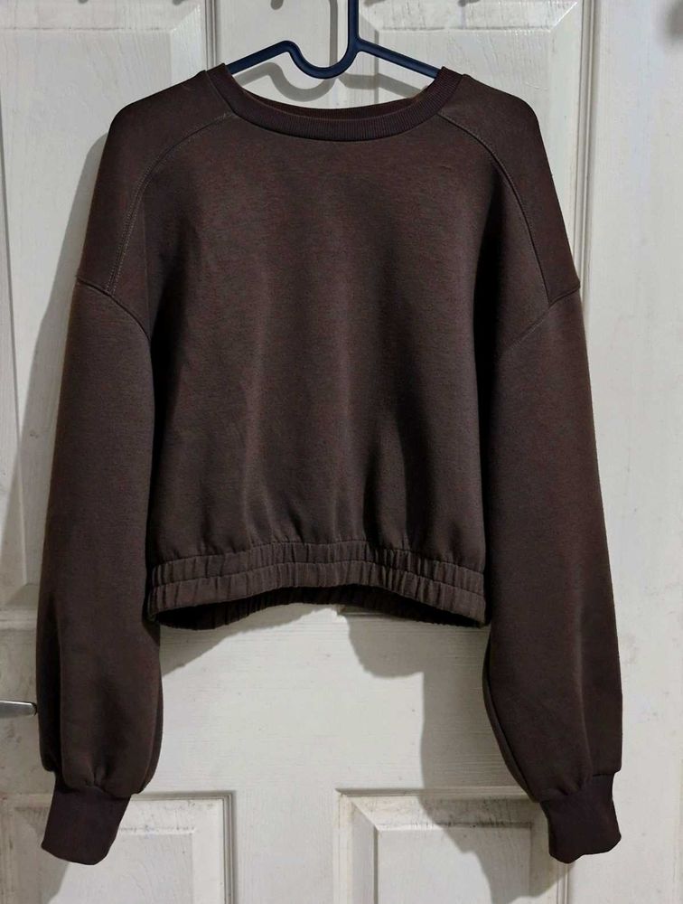 ONLYRound-Neck Sweatshirt with Ribbed Hems