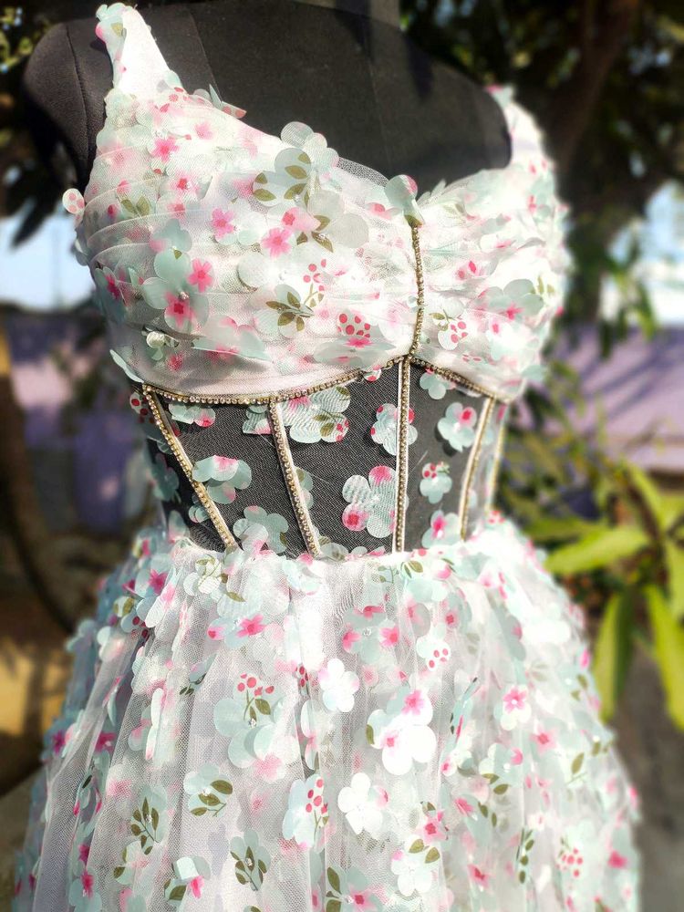 Floral Corset midi Dress(for Ankita)