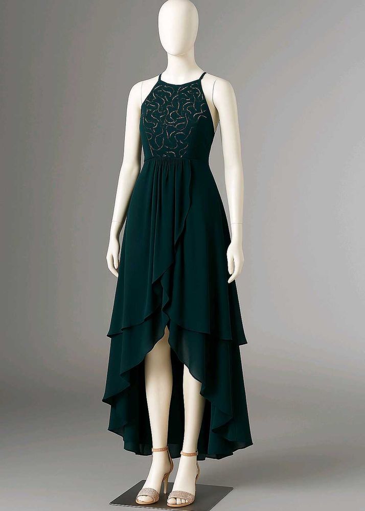 Elegant Teal Maxi Dress