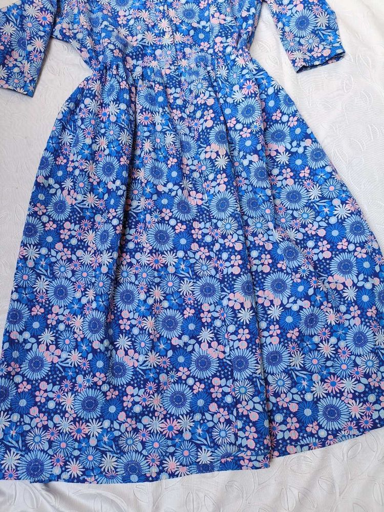 Y2K Floral Sunflower Print Dress 💙