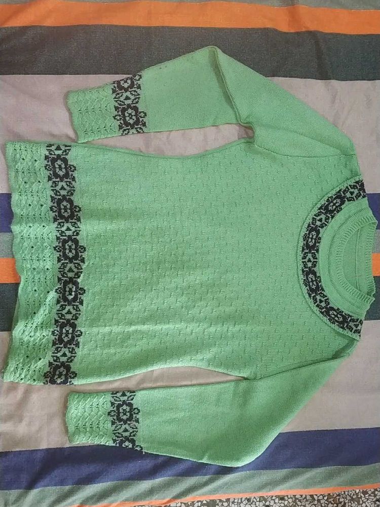 Green Knitted Sweater