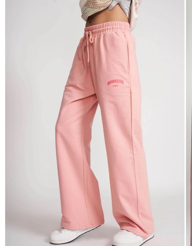 BONKERS Pink Wide Leg Sweatpants