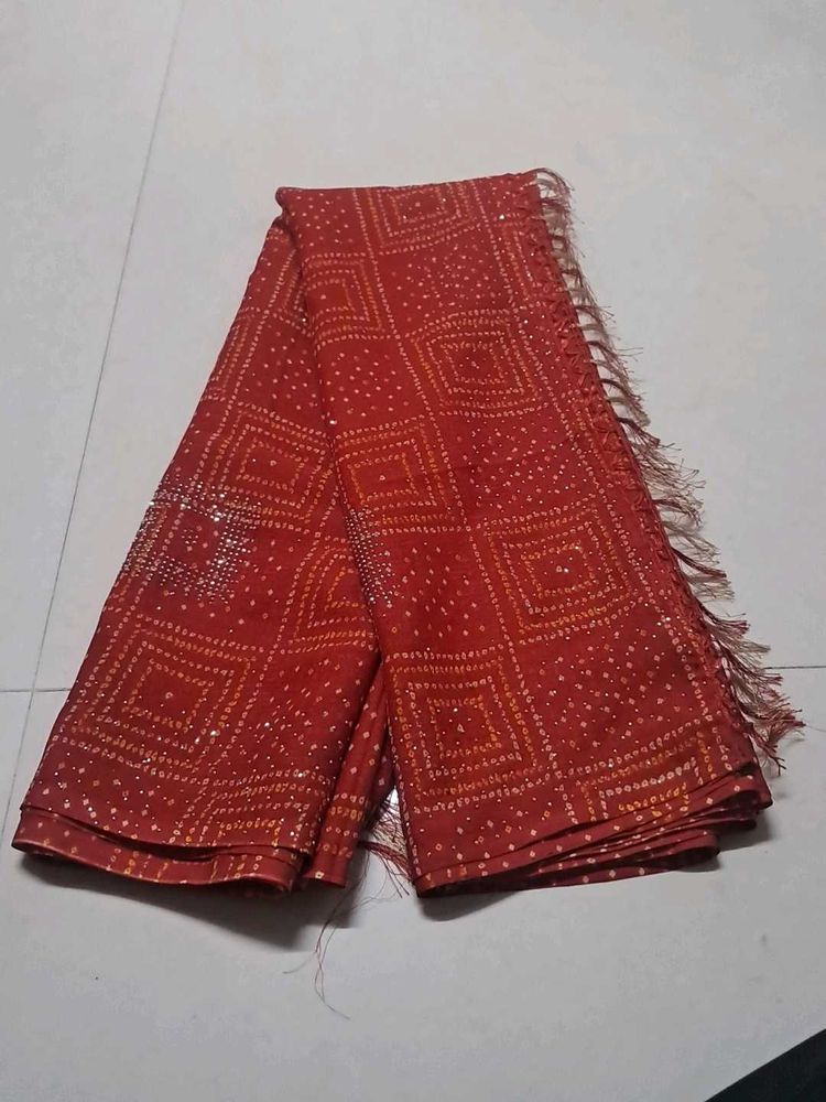 Red Bandhani Dupatta