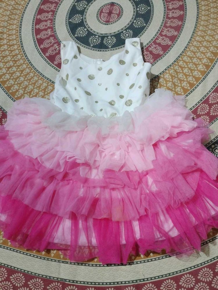Cute Pink Ruffled Dress