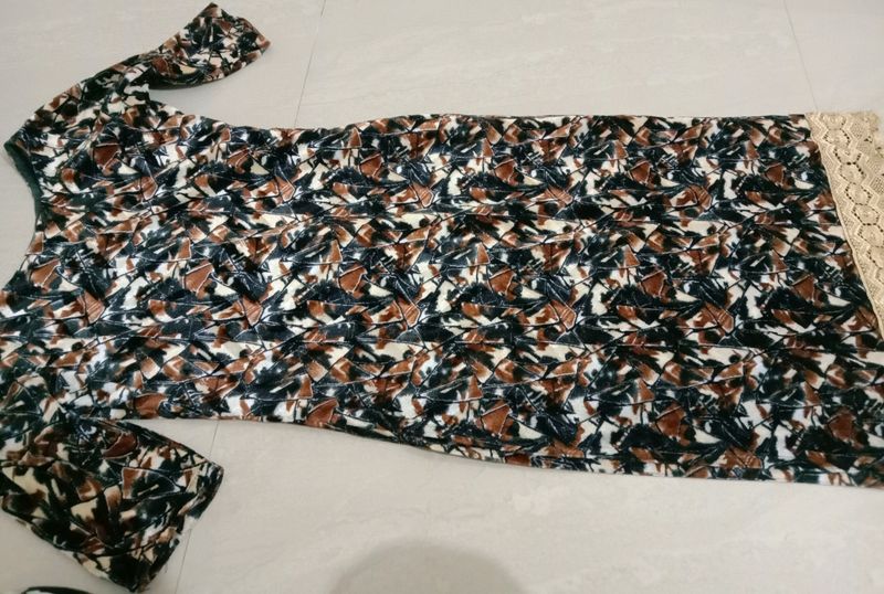 velvet kurti