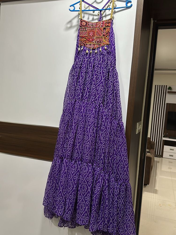 Bandhni Print Long Gown