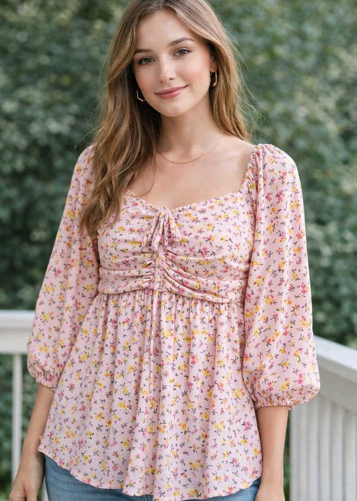 Floral Print Long Sleeve Top