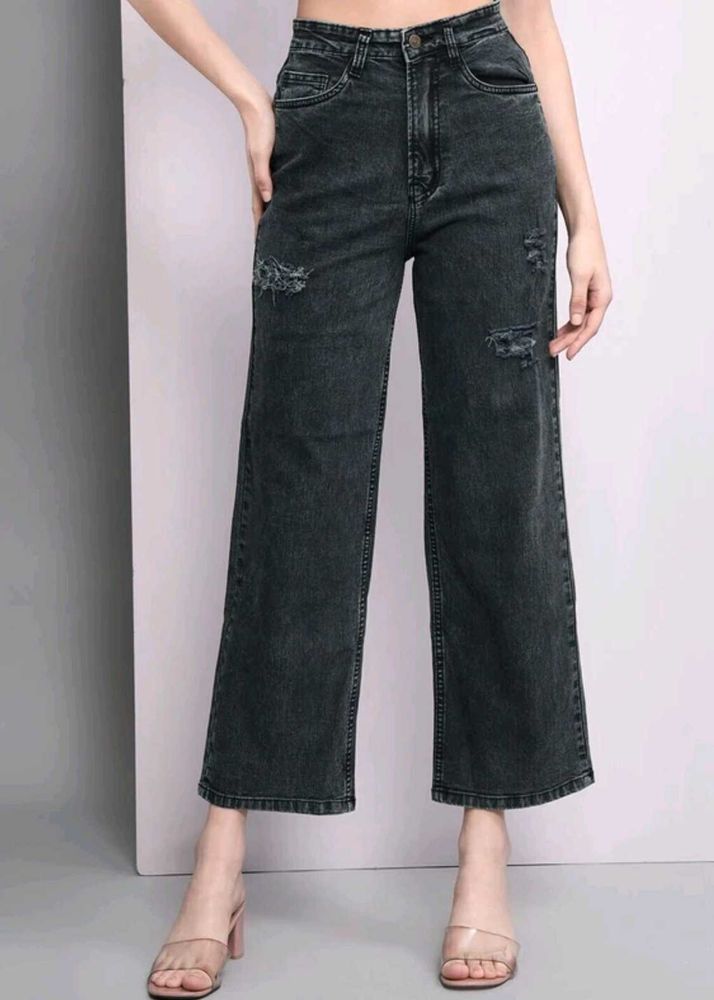 GUTI Flared Women Black Jeans