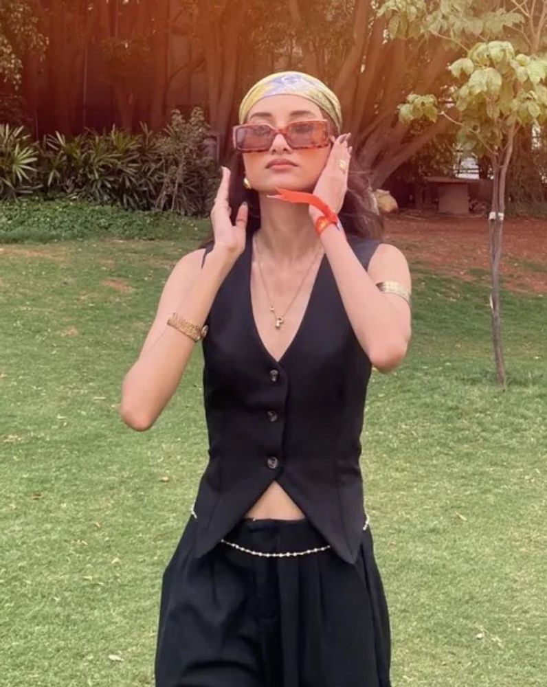 Elegant Black Vest Top