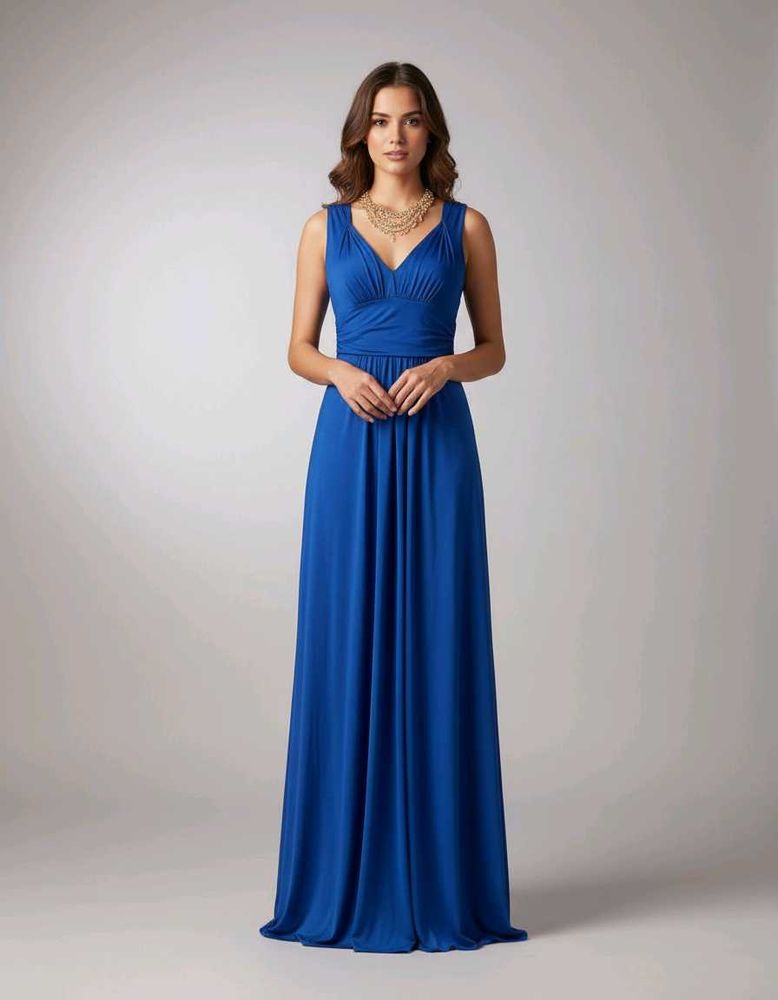 Elegant Blue Maxi Dress