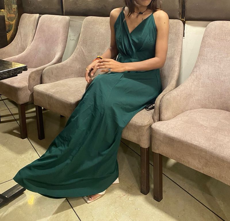 Branded Elegant Green Maxi Dress