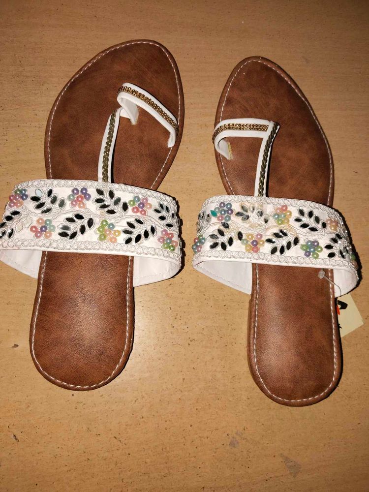 Embellished Flat Sandals
