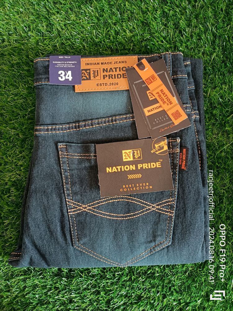 Men&#39;s Dark Blue Denim Jeans For Party Wear