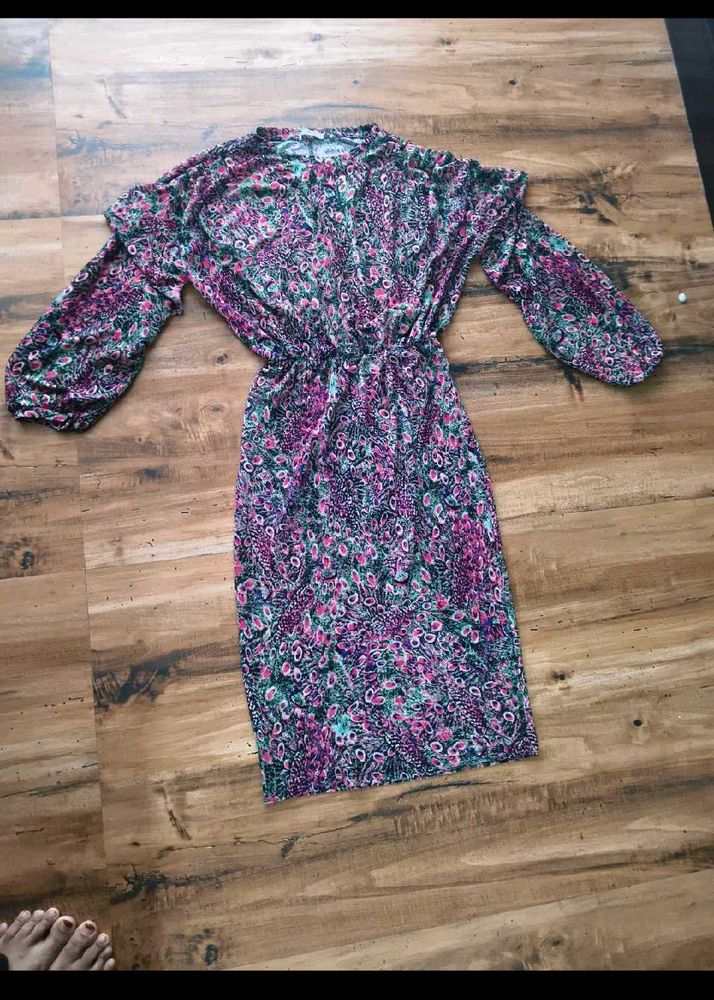 Og Zara floral glittery dress