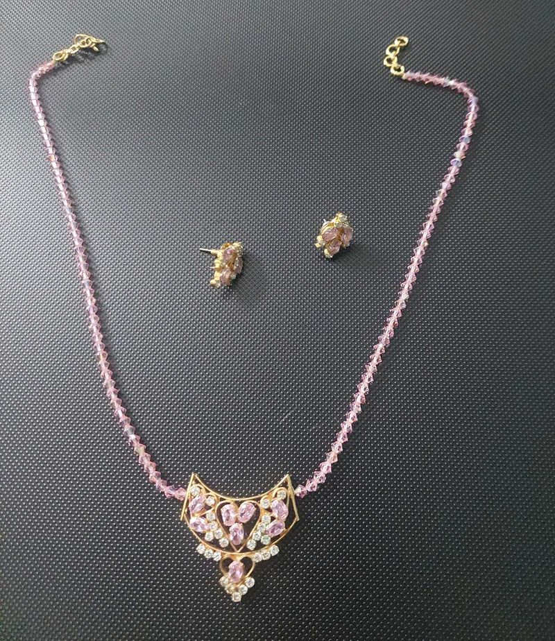 Genuine Austrian Swarowski necklace earrings