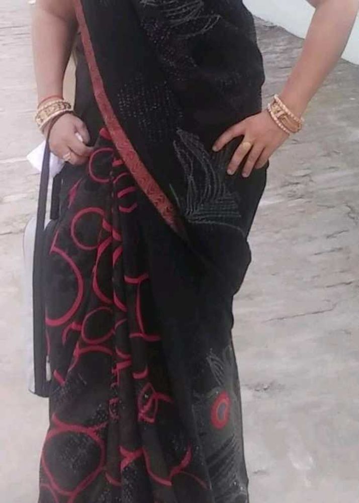 Elegant Black Saree