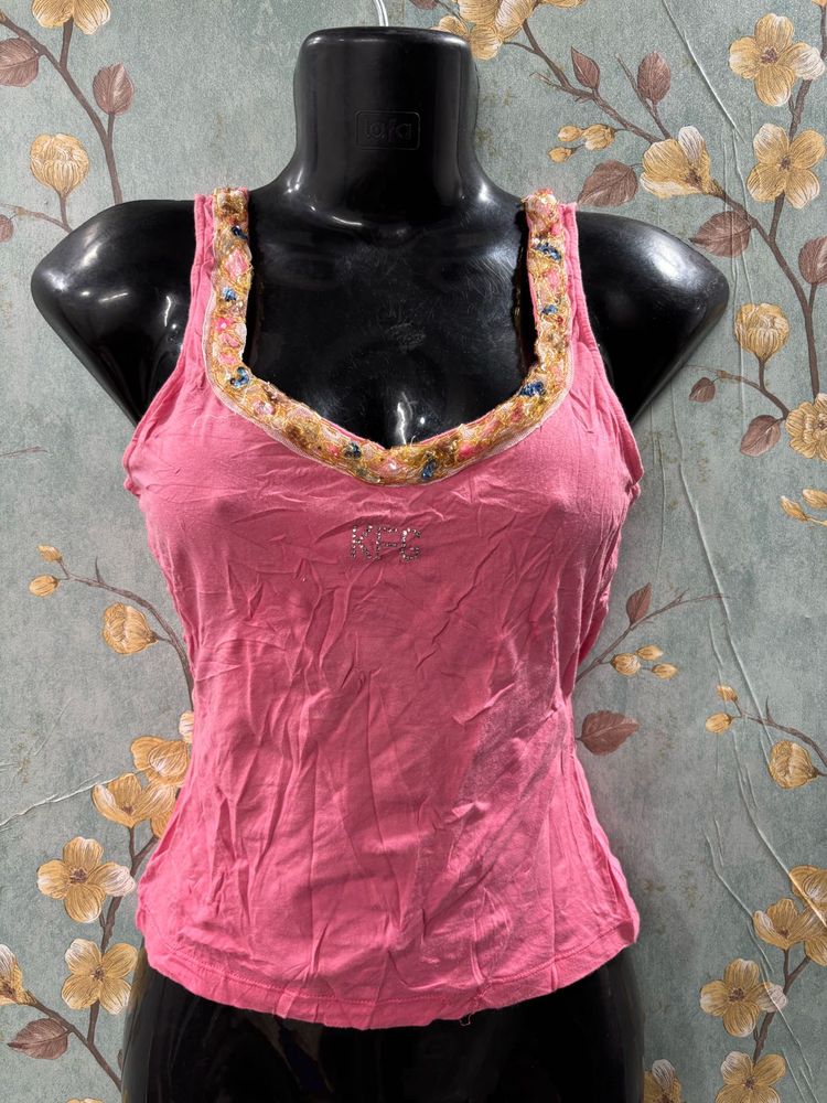 Women Embellished Neck Cami