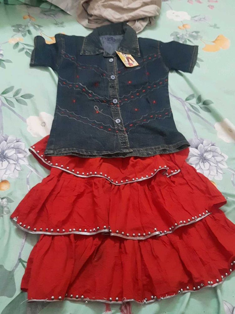Skirt Top Set New