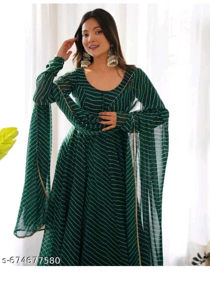 Elegant Green Anarkali Kurta