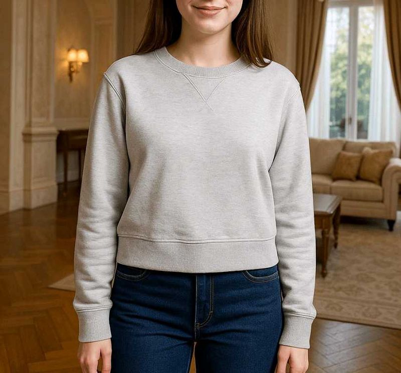 🩶🤍Imported Korean Gray S/M Size  Sweatshirt