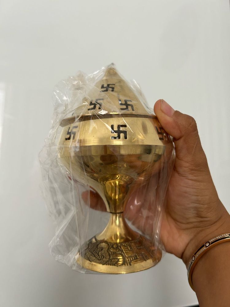 Brass diya stand