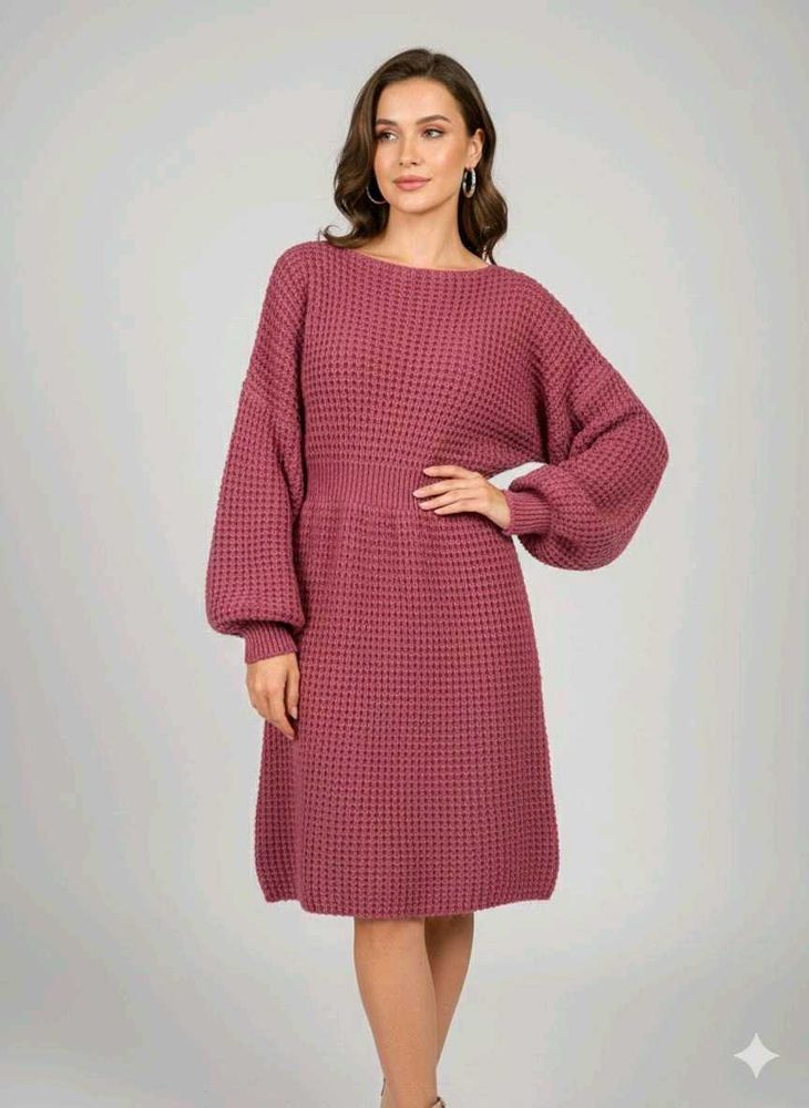 Knit Sweater Dress - Stylish &amp; Cozy