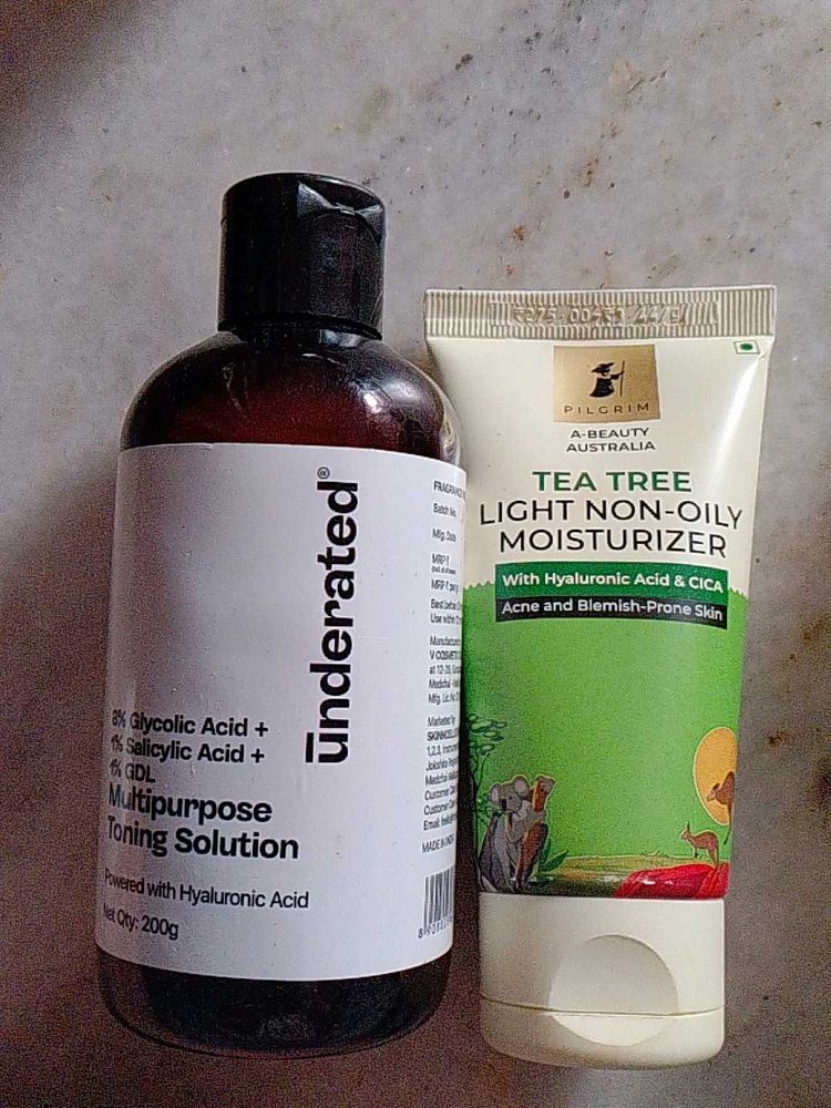 Underrated Toning Solution &amp; Pilgrim Moisturizer