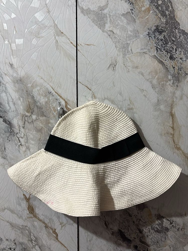 Straw Hat with Black Band