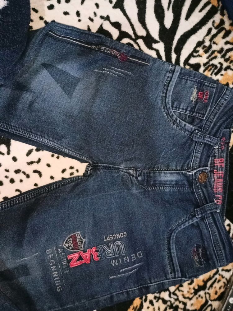 Jeans For Boys Soft Fabric And Comfortable Waist Is 26 Inches And Length Is 37 Inches