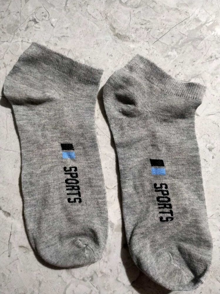 Pure Cotton Grey Colour Socks