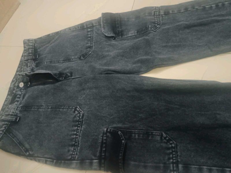 Acid Wash Cargo Pants