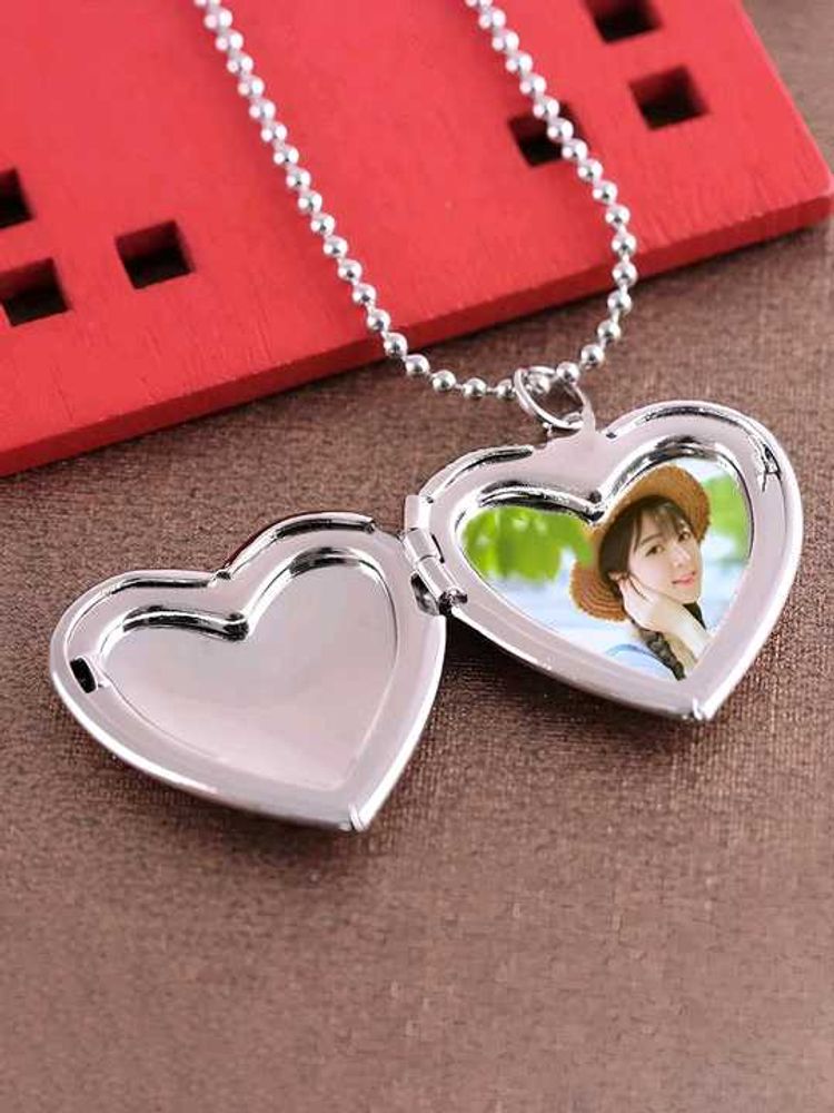Heart Photo Locket Necklace