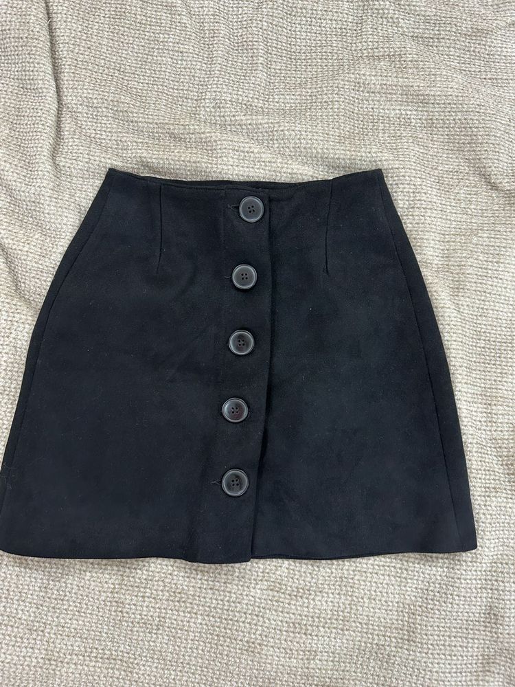 Bershka Mini Skirt With Button