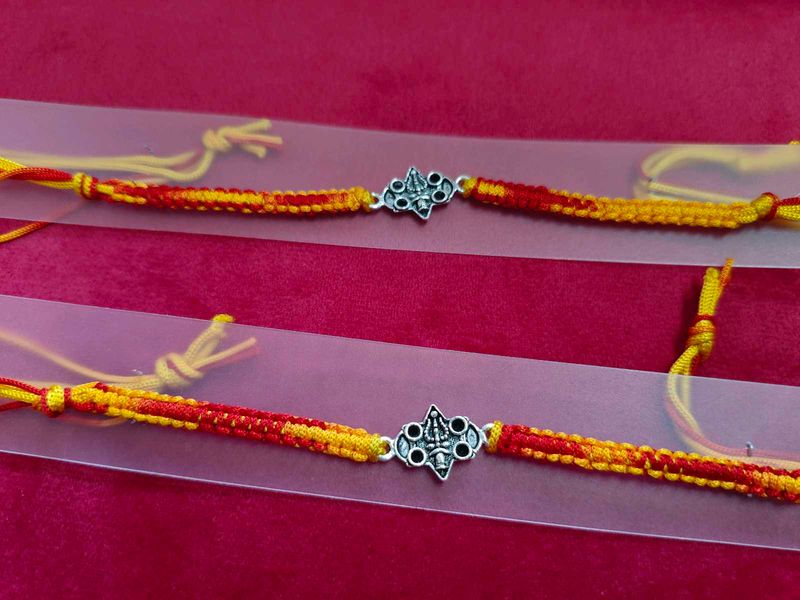Pure Silver Rakhi Bracelets (Set of 2)