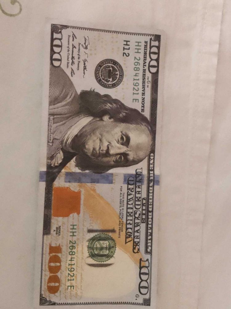 $100 USD Bill
