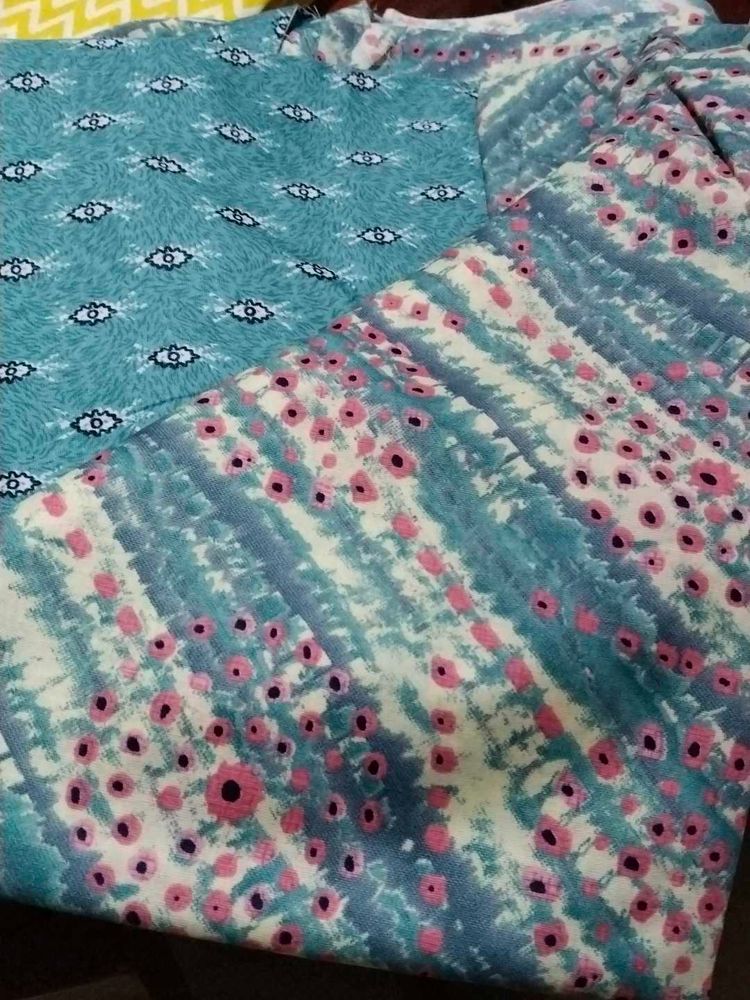 Selling Patterned Top Kurti Fabric, Bottom